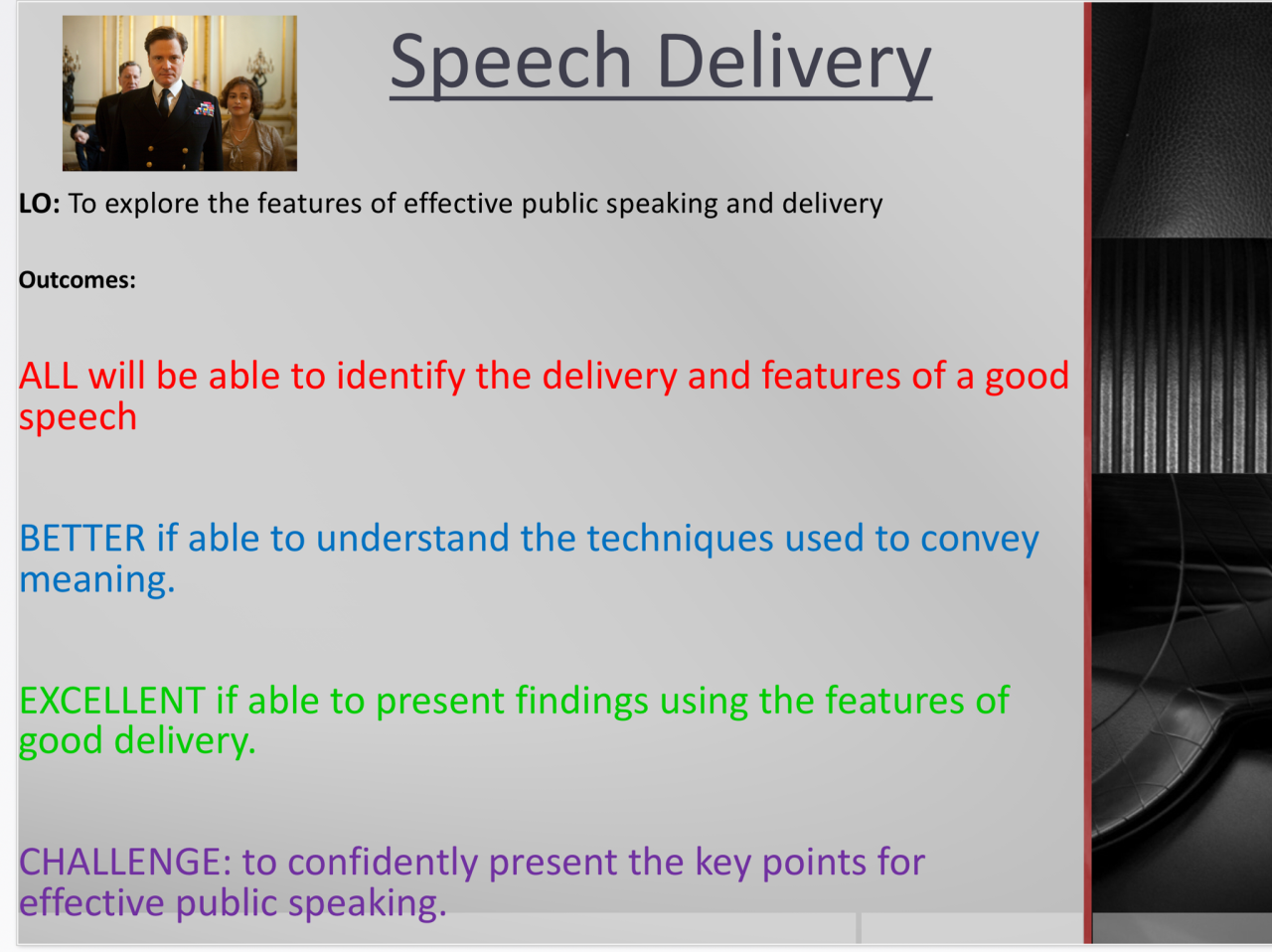 7. Speech Delivery 7. Speech Delivery
